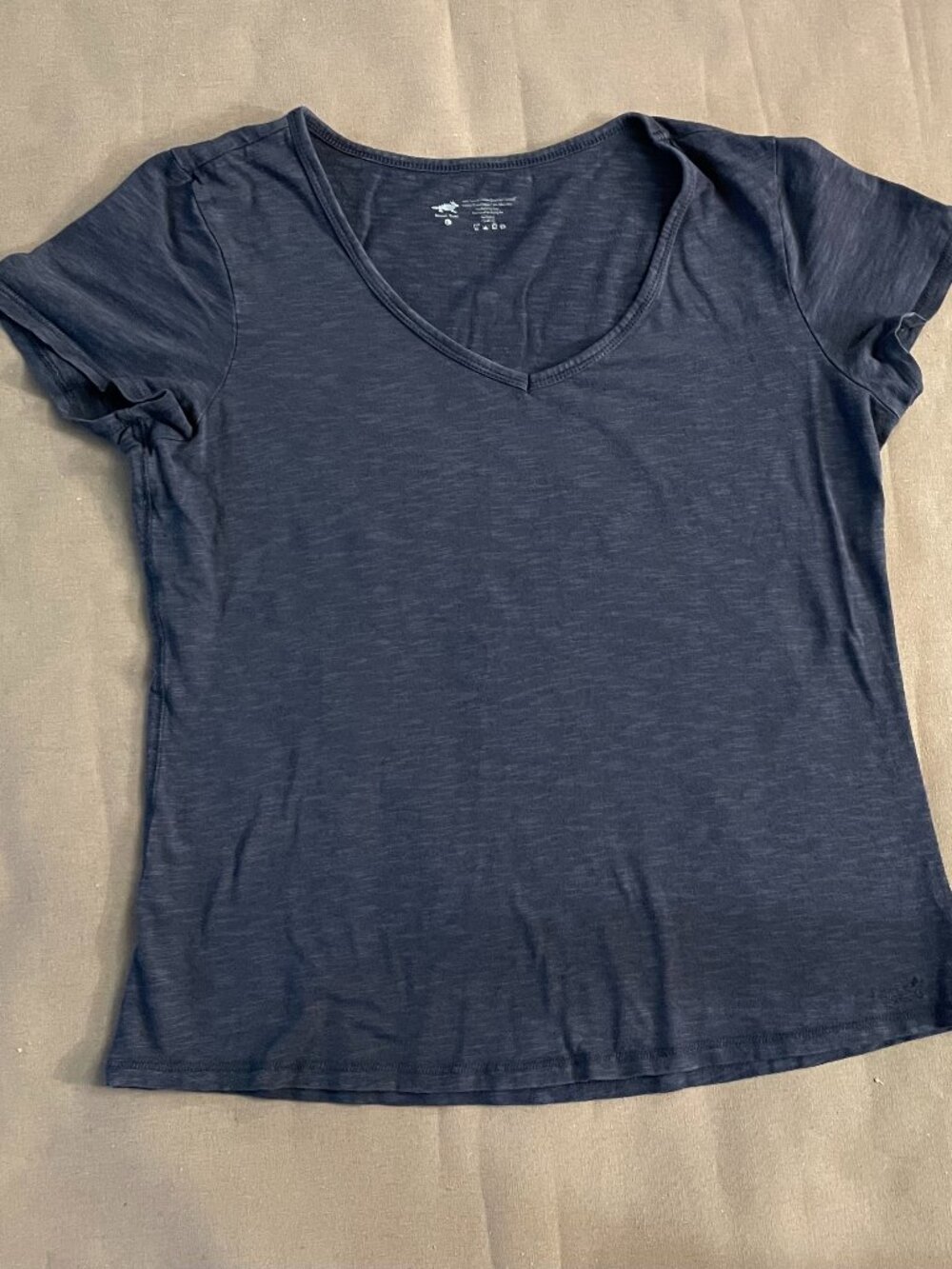 Horny Toad Shirt Women's Sz L Organic Cotton Blue Short Sleeve Sustainable Eco